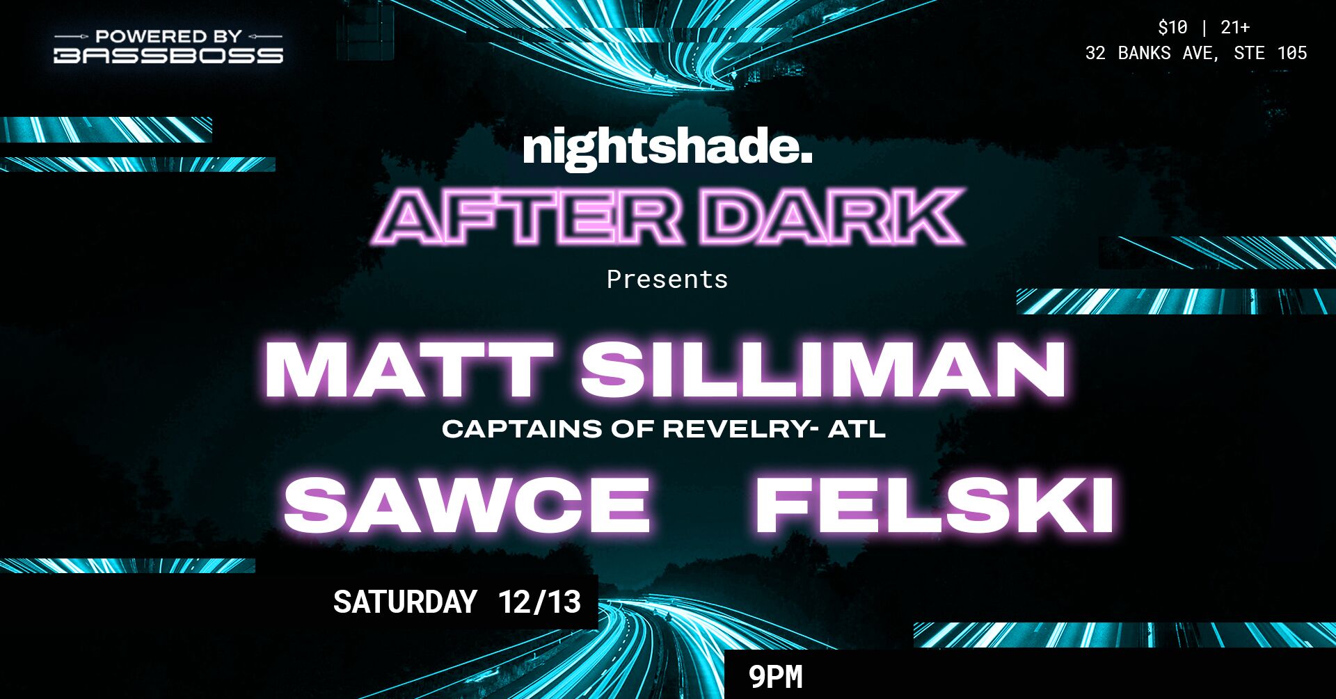 <h1 class="tribe-events-single-event-title">After Dark ft. Matt Silliman, Sawce, & Felski Hosted by Nightshade</h1>